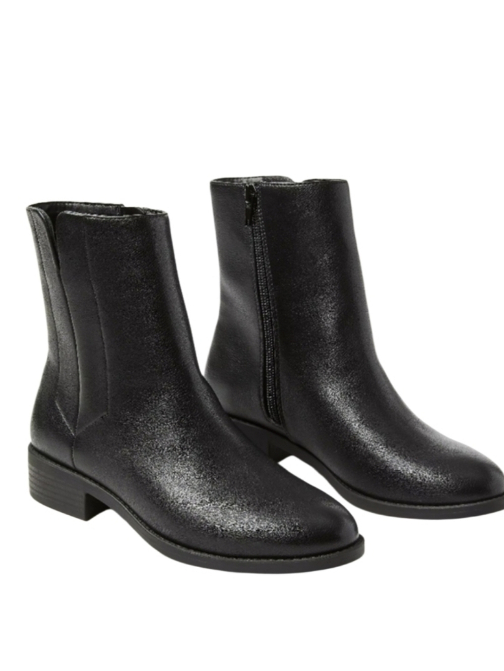 NEW! ANN TAYLOR LOFT Black Flat Munimaliat Ankle Boot Booties